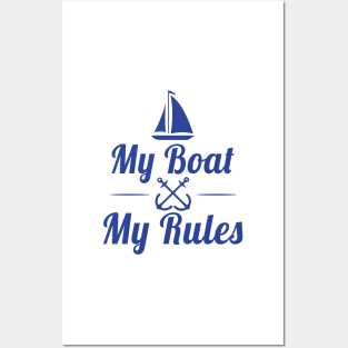 My Boat My Rules Funny Boating Kayaking Sailing Posters and Art